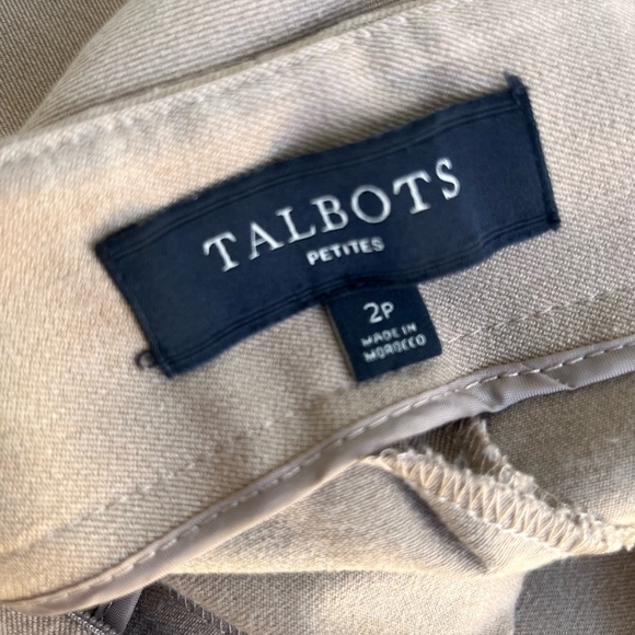 TALBOTS PETITE 2P DRESS PANTS BEIGE - Picture 12 of 16